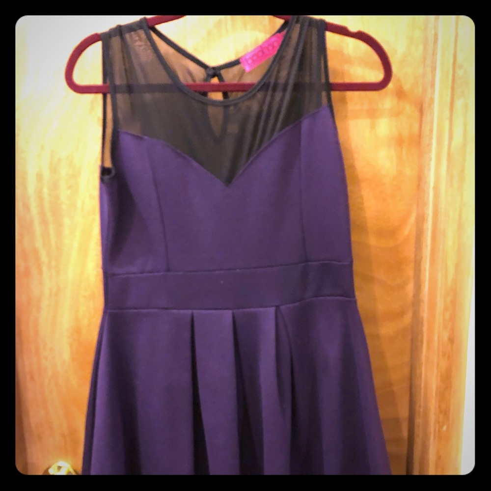 Purple A-line dress